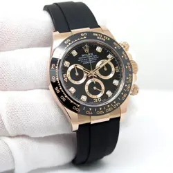 ROLEX 116515LN COSMOGRAPH DAYTONA 18K ROSE GOLD WITH BLACK DIAMOND DIAL