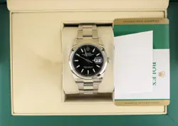 2020 ROLEX DATEJUST 126200 BLACK DIAL SS OYSTER WITH PAPERS 36MM