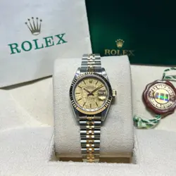 ROLEX 69173 LADY-DATEJUST 26MM STEEL YELLOW GOLD & GOLD INDEX DIAL JUBILEE 1989