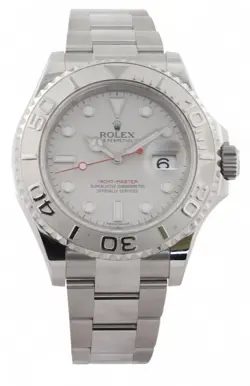 2017 ROLEX YACHT-MASTER 40 PLATINUM BEZEL - 40MM - PLATINUM SILVER DIAL - 116622