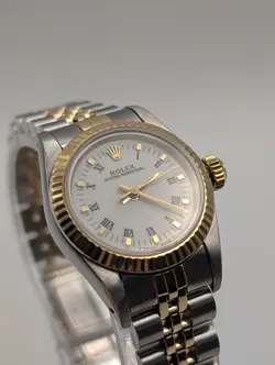 Rolex 67193 Ladies Datejust Oyster Perpetual 26mm Steel/Gold Watch "NICE"