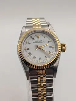 Rolex 67193 Ladies Datejust Oyster Perpetual 26mm Steel/Gold Watch "NICE"