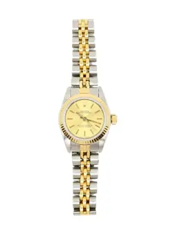 ROLEX 18K GOLD OYSTER PERPETUAL LADIES WATCH