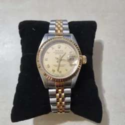 ROLEX LADYS-DATEJUST 69173 TWO TONE JUBILEE BAND 18K GOLD BEZEL