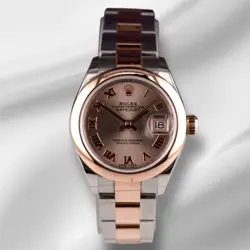 ROLEX 28MM DATEJUST STEEL ROSE GOLD ROSE ROMAN DIAL LADIES WATCH 279161