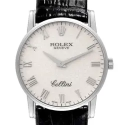 ROLEX CELLINI CLASSIC WHITE GOLD IVORY ANNIVERSARY DIAL MENS WATCH 5116