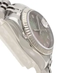 ROLEX DATEJUST 10P DIAMOND WATCHES 179174NG STAINLESS STEEL/STAINLESS STEEL ...