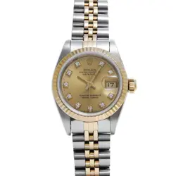 ROLEX DATEJUST DIAMOND 69173G E SERIAL (1990) DIAMOND LADIES AUTOMATIC #GZ174