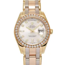 ROLEX DAY-DATE PEARLMASTER 18948A K(2001) DIAMOND BOYS AUTOMATIC #GZ006