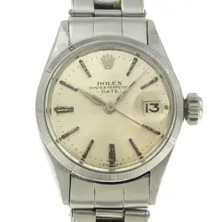 ROLEX DATE OYSTER PERPETUAL CAL.1160 SILVER DIAL LADIES FROM JAPAN W0513