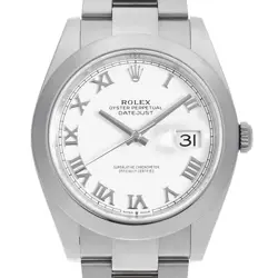 ROLEX DATEJUST 41 126300 WHITE 3 ROW OYSTER BRACELET ROME RANDOM NUMBER SECO...