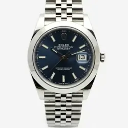 ROLEX DATEJUST 41 BLUE DIAL 126300 MEN'S STEEL WATCH 2019 135319911