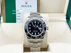 ROLEX SEA DWELLER 126600 43MM RED LETTERS BLACK CERAMIC STEEL BOX PAPERS