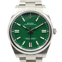 ROLEX OYSTER PERPETUAL 41 124300 GREEN MEN'S WATCH RANDOM SS AUTOMATIC USED
