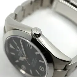 Rolex Explorer 1 214270 39mm Black Chromalight SS Automatic Men's Watch Used