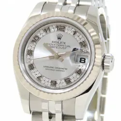 ROLEX DATEJUST 179174MA WHITE GOLD STAINLESS STEEL AUTOMATIC MEN'S WATCH
