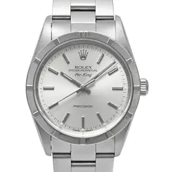 ROLEX AIR-KING REF.14010 SILVER TRITINOVA MEN'S WATCH PRE-OWNED