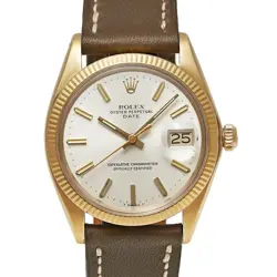 1974 ROLEX OYSTER PERPETUAL DATE REF.1503 K18 YELLOW GOLD SILVER MEN'S WATCH