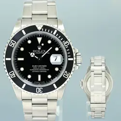 MINT ROLEX SUBMARINER DATE TRITIUM 16610 STEEL BLACK 40MM OYSTER WATCH BOX