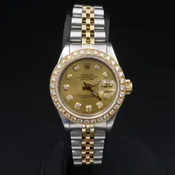LADIES ROLEX DIAMOND WATCH DATEJUST 6917 SS 18K 1989 26MM JUBILEE WARRANTY W1114