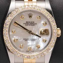 ROLEX DATEJUST 116233 DIAMOND BEZEL WATCH 36MM MOTHER OF PEARL DIAL 2.10CT