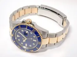 rolex Submariner Date SS x YG Combination Blue 8P Diamond  watch men TO166571