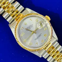 STAINLESS STEEL & 18K YELLOW GOLD 36MM OYSTER PERPETUAL DATE ROLEX WATCH