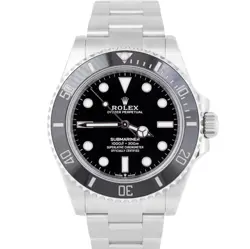 MINT PAPERS ROLEX SUBMARINER 41MM CERAMIC NO-DATE BLACK STEEL 124060 LN BOX