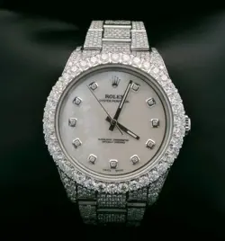 ROLEX 11CTTW MOTHER OF PEARL DIAMOND DIAL WATCH (NO BOX OR PAPERS)
