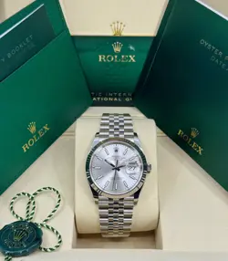 UNWORN ROLEX DATEJUST 36MM, SILVER, JUBILEE, 126234, DATED 2025