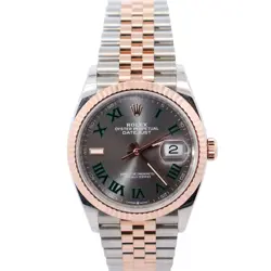 ROLEX DATEJUST 36MM WIMBLEDON DIAL WATCH 126231 ROSE GOLD