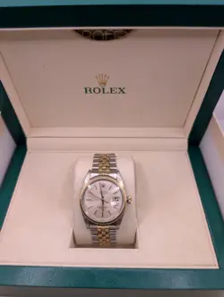 ROLEX DATEJUST 36MM TWO-TONE 18K GOLD STEEL AUTOMATIC WATCH