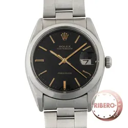ROLEX OYSTER DATE 6694 1962 USED BLACK DIAL MANUAL STAINLESS STEEL