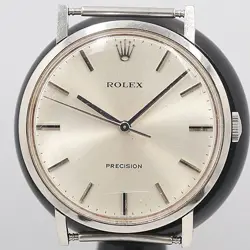 ROLEX PRECISION HAND-WOUND SILVER DIAL MEN'S WATCH DEADSTOCK, MODEL 4288727