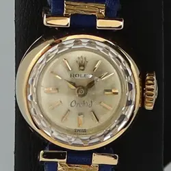 ROLEX DEADSTOCK CLASS OPERATING BOX HAND-WOUND ORCHID CUT GLASS USED