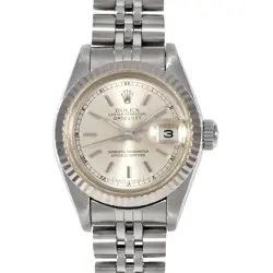 ROLEX DATEJUST 69174 AUTOMATIC WATCH SILVER DIAL USED 1989