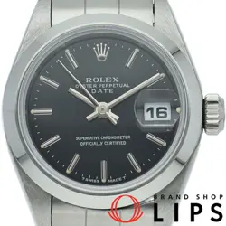 ROLEX OYSTER PERPETUAL DATE LADIES WATCH 69160 W STAINLESS STEEL USED