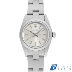 ROLEX OYSTER PERPETUAL 76080 SILVER DIAL STAINLESS STEEL UNUSED