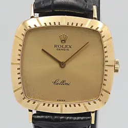 ROLEX CELLINI GOLD HAND-WOUND 18K/750 MEN’S DRESS WATCH OLD STOCK