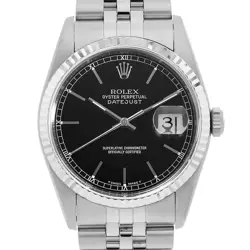 ROLEX DATEJUST 16234 BLACK E NUMBER SECOND HAND MENS
