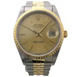 ROLEX OYSTER PERPETUAL DATE E SERIES YELLOW GOLD STAINLESS STEEL MEN'S WATCH