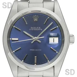ROLEX OYSTER DATE HAND WOUND 6694 BLUE MEN ANTIQUE