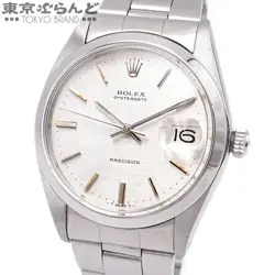 ROLEX OYSTER DATE PRECISION 6694 SILVER SS WATCH MEN HAND WOUND 27 SERIES OYSTE