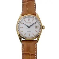 ROLEX OYSTER DATE 6294 HONEYCOMB DIAL MANUAL WINDING 1960S ALPHA HAND SS WATCH M