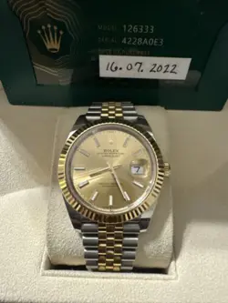 ROLEX DATEJUST 41MM YELLOW GOLD AND STEEL 126333