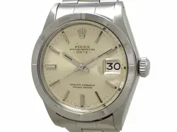 ROLEX 1501 OYSTER PERPETUAL DATE SS (SS) CREAM DIAL MEN AT (AUTOMATIC) USED O
