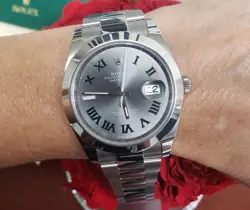 COMPLETE 41MM 2025 ROLEX DATEJUST STAINLESS STEEL OYSTER WIMBELDON ROMAN 126300