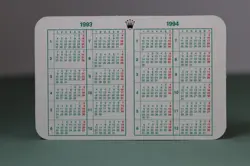 ROLEX - CALENDAR GREEN/GREEN CALENDAR 1993/1994