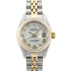 ROLEX DATEJUST 79173NR WHITE SHELL ROME K NUMBER SECOND HAND WOMEN