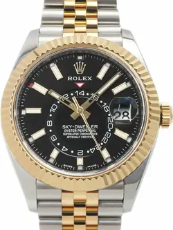 ROLEX SKY-DWELLER 326933 BLACK DIAL 42MM AUTOMATIC MEN'S WATCH